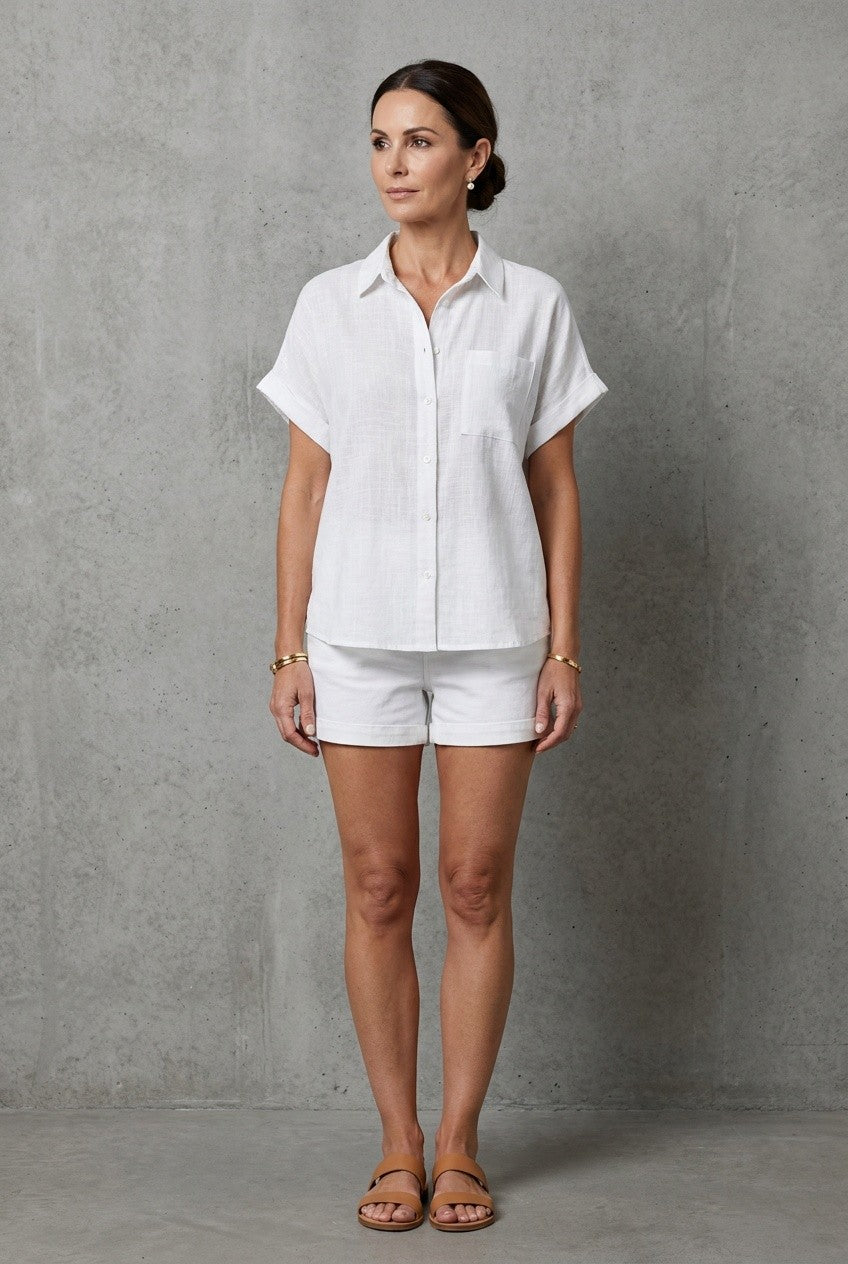 Crisp White — Studio Front