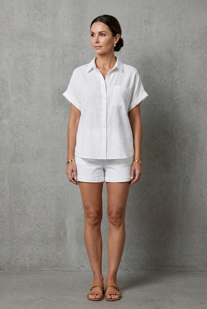 Crisp White — Studio Front